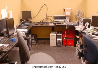 Quite Messy Computer And PC Repair Room