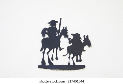 Quixote and Sancho figurehead wall decoration