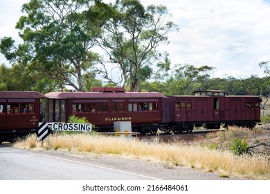 Quorn, Australia - April 24, 2022: Pichi Richi Heritage Railway Operating Since 1878 