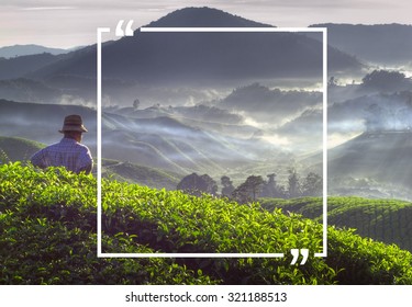 Quotation Marks Frame Message Copy Space Concept