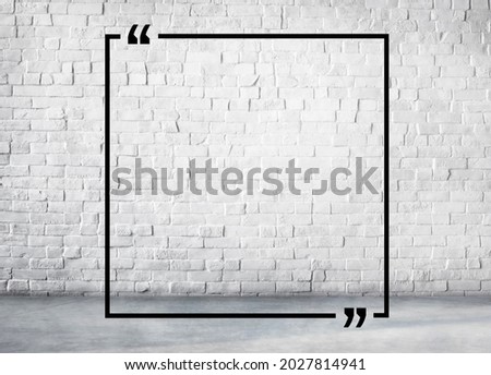 Quotation Marks Frame Message Copy Space Concept