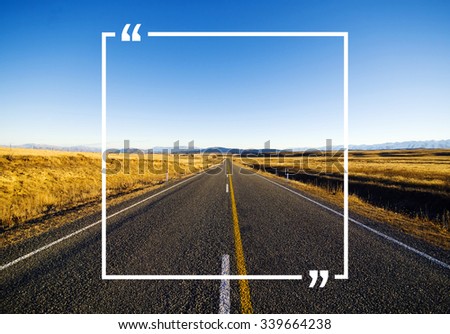 Quotation Marks Frame Message Copy Space Concept