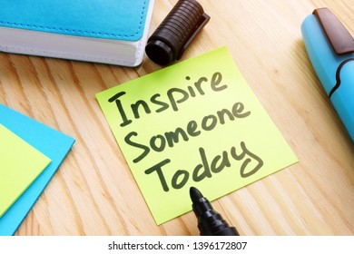 Quote Inspire Someone Today On Desk Stock Photo 1396172807 | Shutterstock