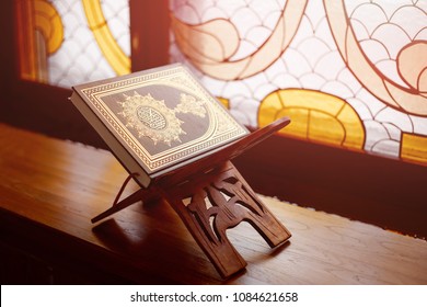 Quran - holy book of Muslims in the mosque