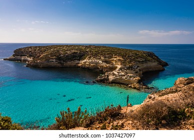 The Rabbit Beach In Lampedusa, Pelagie Islands