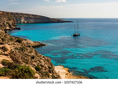 The Rabbit Beach In Lampedusa, Pelagie Islands