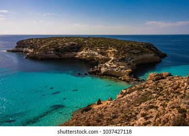 The Rabbit Beach In Lampedusa, Pelagie Islands