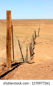 Rabbit Proof Fence In Outback South Australia