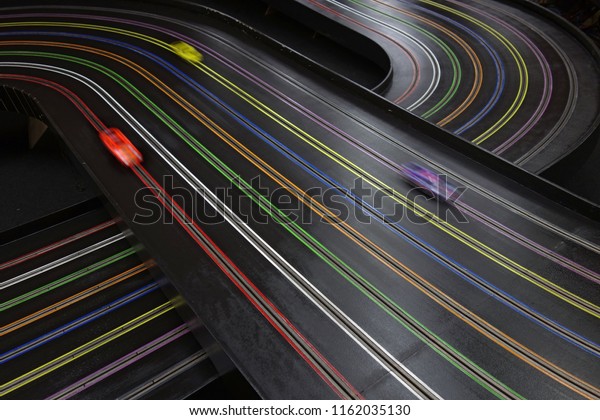 8 lane slot car track