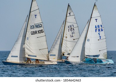 Race Start During A Sail Boat Competition