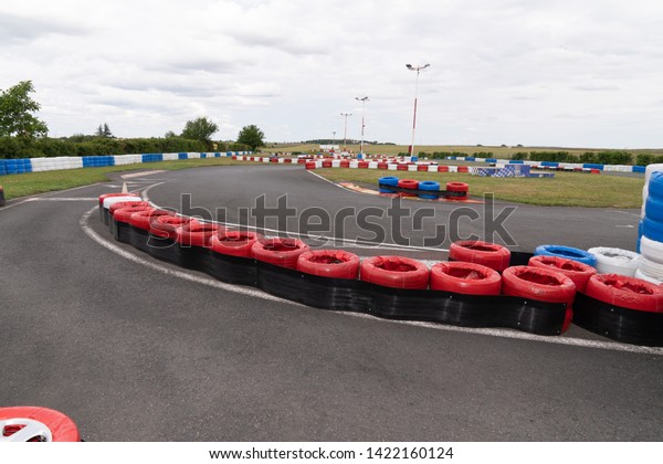 Race Track Go Kart Barrier Made Stock Photo Edit Now 1422160124