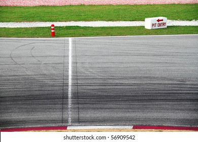 Race Track Pit Lane Entrance Signboard