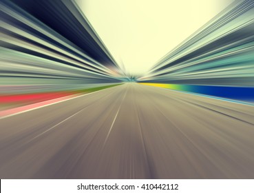 Racetrack motion blur effect