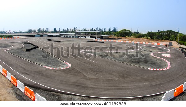 Racetrack motor sport blue\
sky