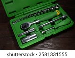 Rachet wrench with complete socket set and extension