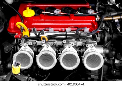 Racing car engine block