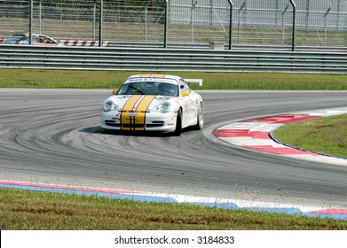 Racing Car On A Track