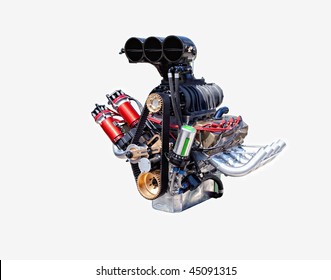 A Racing Engine Isolated On A White Background.