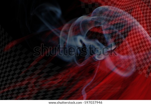 Racing smokey\
background with chequered\
pattern