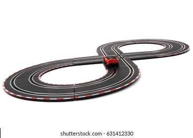 racing track toy isolated on the white background