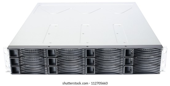 Rack mount disk storage system isolated on the white background - Shutterstock ID 112705663
