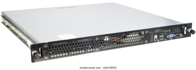 Rack mount server isolated on the white - Powered by Shutterstock - Get 15% off with code: PIKWIZARD15