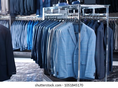 Rack With Suit Jackets In Boutique