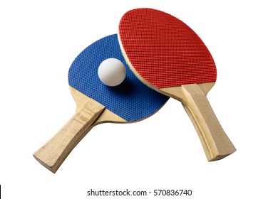 racket for table tennis isolated on white background