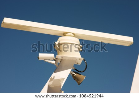 Radar system for navigation on a ship. 