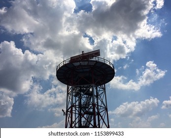 Radar Tower With Blue Sky