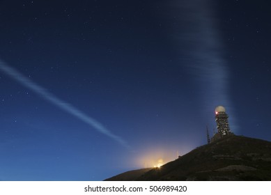 Radar towers on hilltop in Hong Kong - Powered by Shutterstock