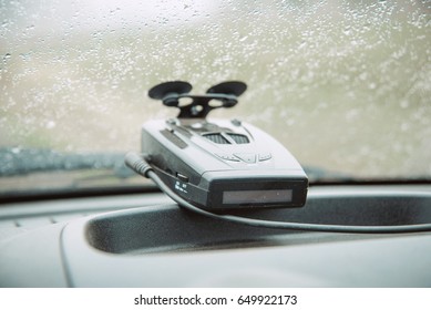 Radar-revolutionary On The Glass Of The Car, Radar Detector