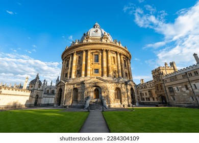 Radcliffe square in the golden hour light in Oxford. England