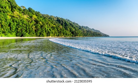 Radhanagar Beach is one of the most famous attractions in Havelock Island and the Andaman and Nicobar Islands - Shutterstock ID 2123035595