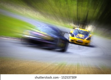 Radial Blur In Racing Car Track