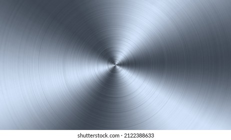 Radial, Circular Metal Brushed Texture Background. Steel Pattern.