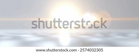 Radiant light shining through soft, misty ambiance.