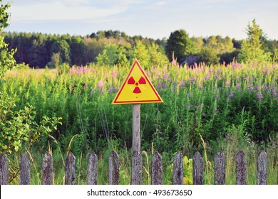 Radiation Hazard Sign In Chernobyl Zone