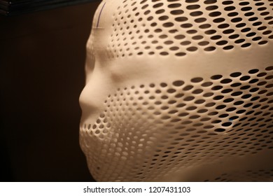 Radiation Therapy Mask Used In Treating Cancer Patients.