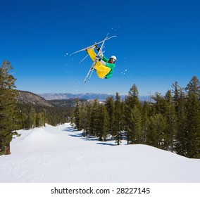 Radical Skier Gets Big Air