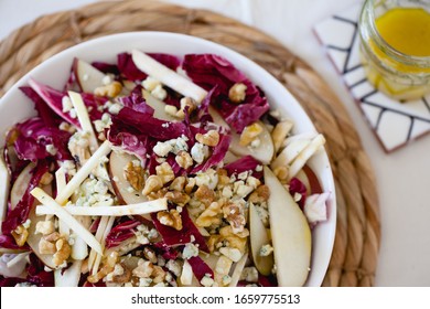 Radicchio Pear Celery Root Walnut Blue Cheese Salad