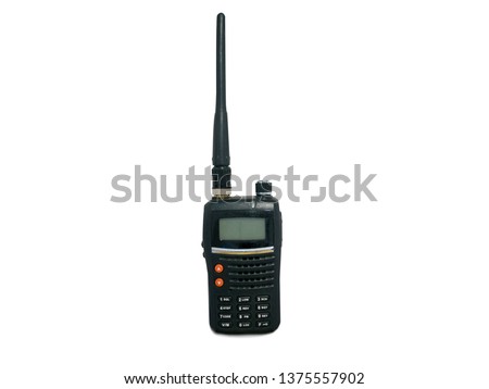 Radio communication device isolated on white background with clipping path