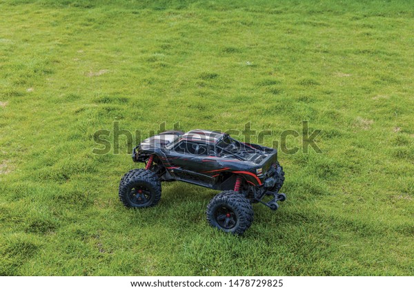 Radio controlled model cars . Toys with remote\
control. Free time. Children and adults concept. Hobby. Toys.\
08.09.2019. Uppsala.\
Sweden.