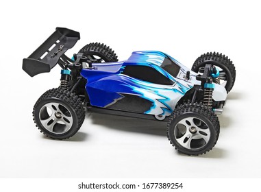 Radio Controlled Toy Car On A White Background