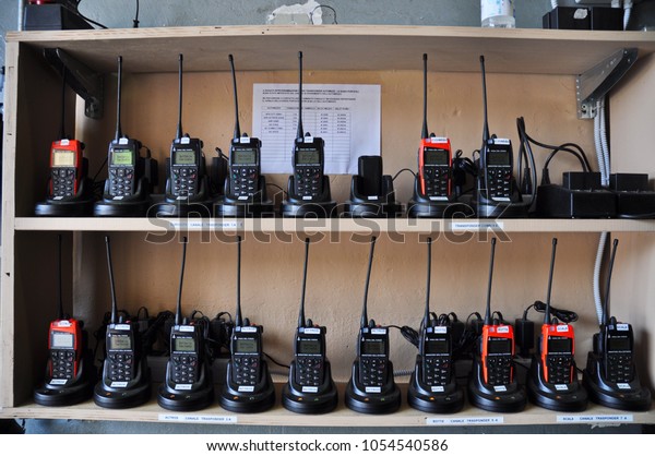 Radio Equipment Use By Fire Department Stock Photo Edit Now