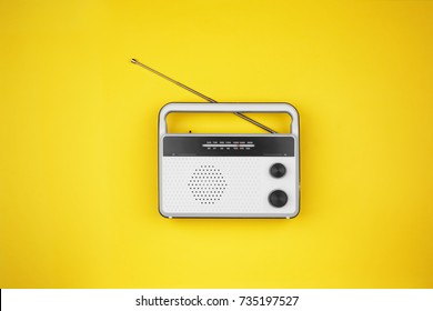 Radio Receiver On Color Background