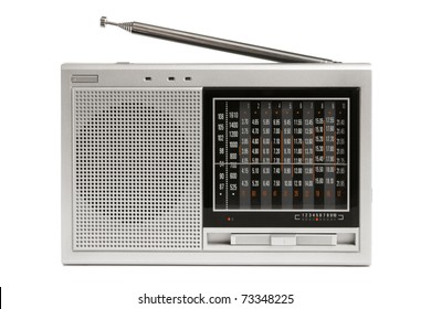 Radio receiver on a white background