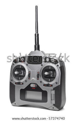Radio remote control isolated on white background