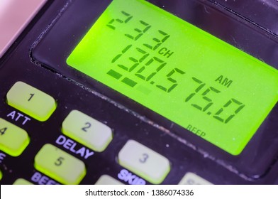 Radio Scanner Tuned To An Aircraft Frequency