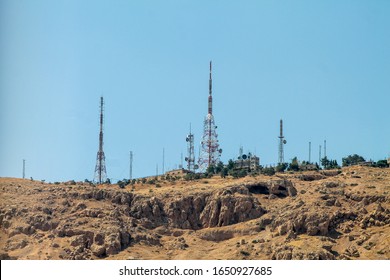 Radio Station In Mount Of  Qasioun In Damascus, Syria, 22/06/2019